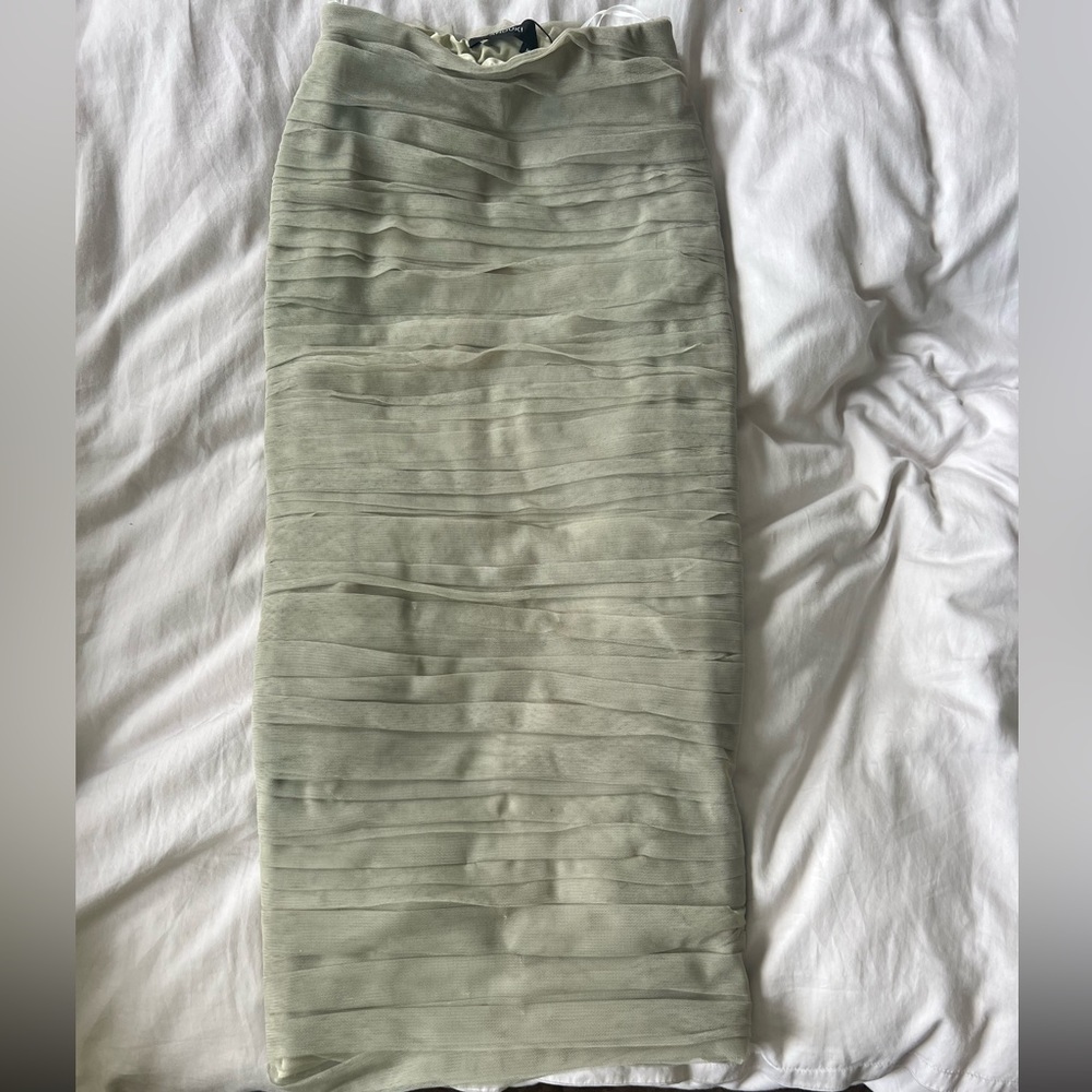 Anouki tulle pencil maxi skirt